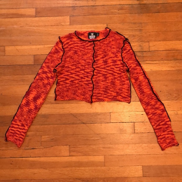 Ragged Priest Space Knit Cropped Sweater, size Medium - Picture 2 of 12